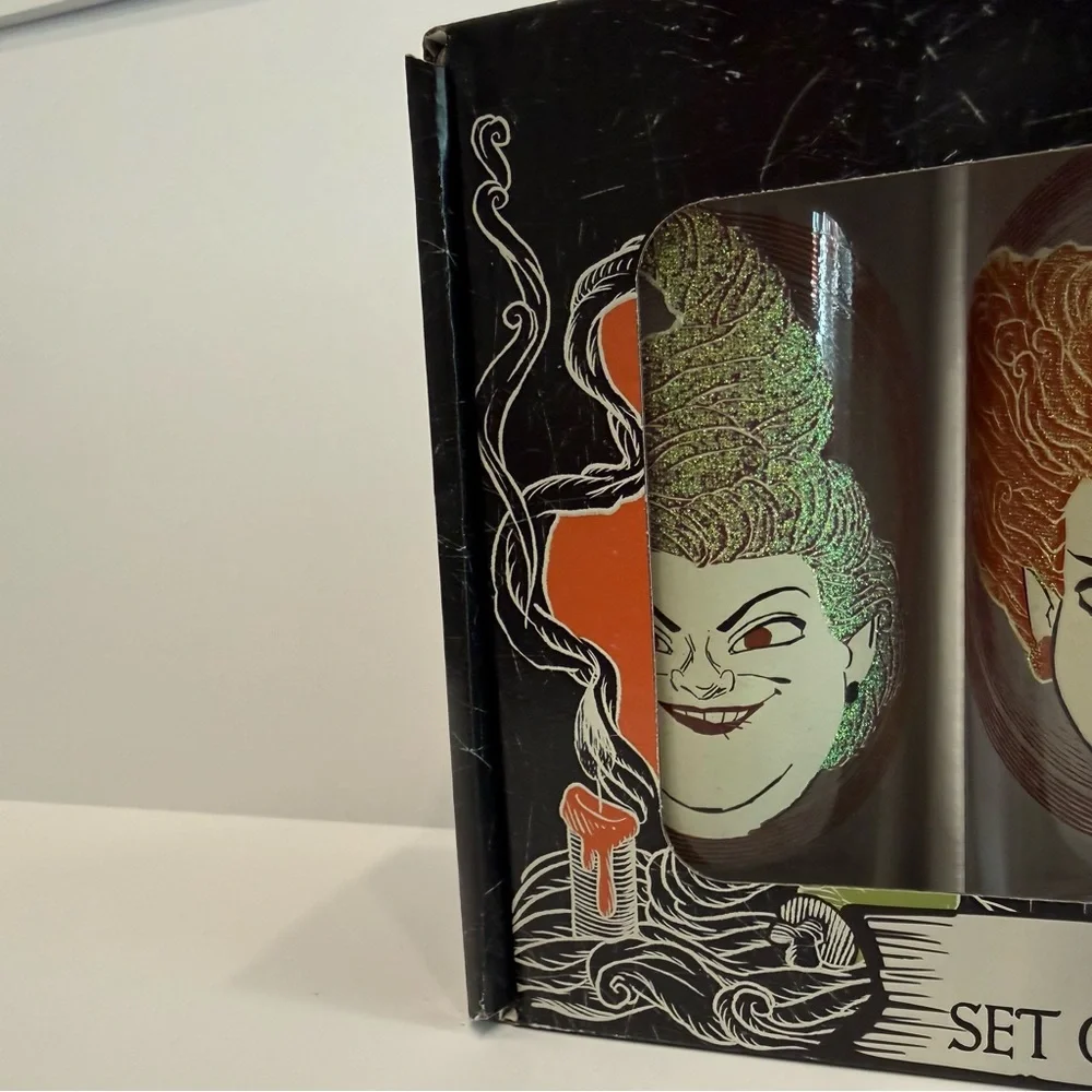 Spooky Disney Hocus Pocus Collectible Cup Set - 4 Pack, Brand New in Box!